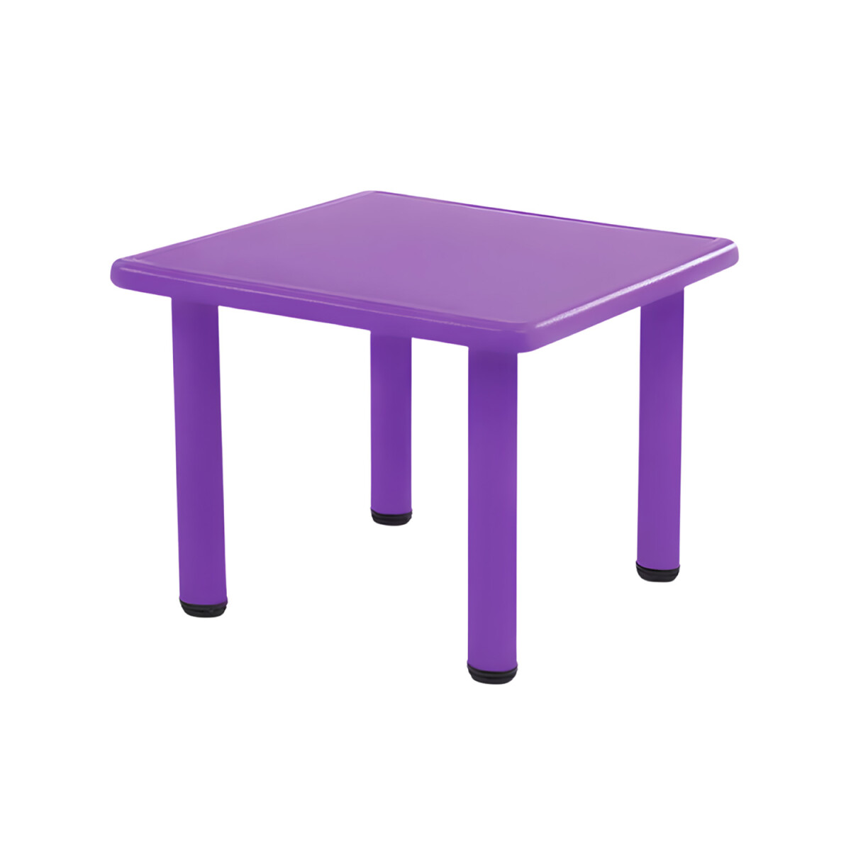 Mesa Cuadrada de Plástico y Metal para Niños 60x60cm - Violeta 