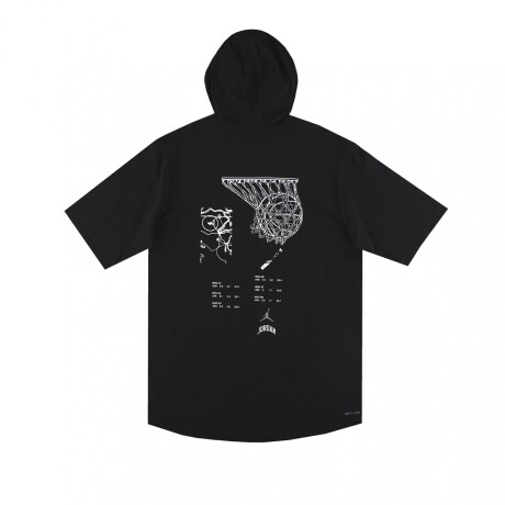 REMERA JORDAN HOODED Black