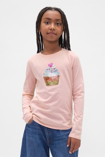 Remera Lentejuelas Niña Pure Pink