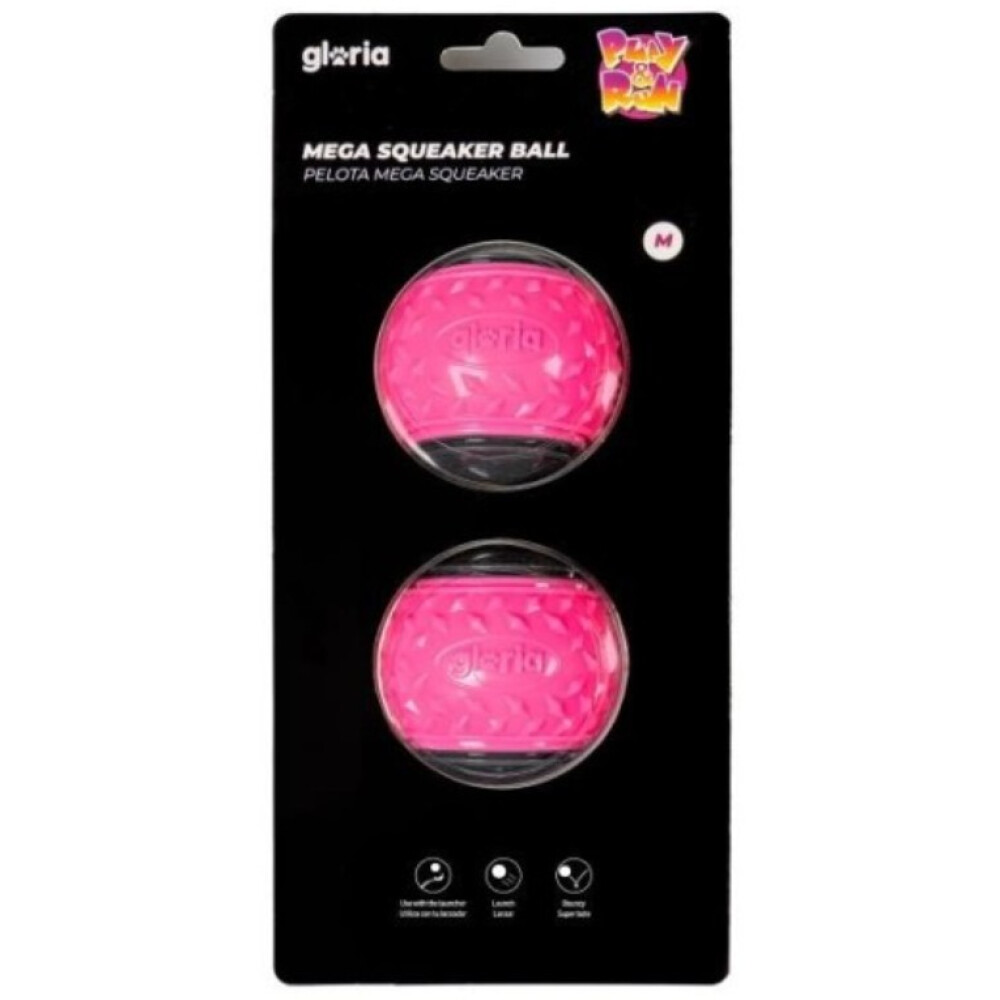 PLAY AND RUN PELOTA MEGA SQUEAKER M 6.35cm ROSA/GRIS 2pcs PLAY AND RUN PELOTA MEGA SQUEAKER M 6.35cm ROSA/GRIS 2pcs
