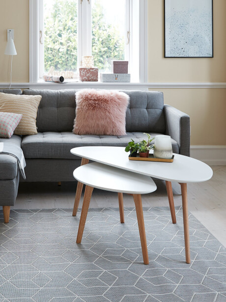 Sofá FALSLEV chaise longue tela gris Sofá FALSLEV chaise longue tela gris