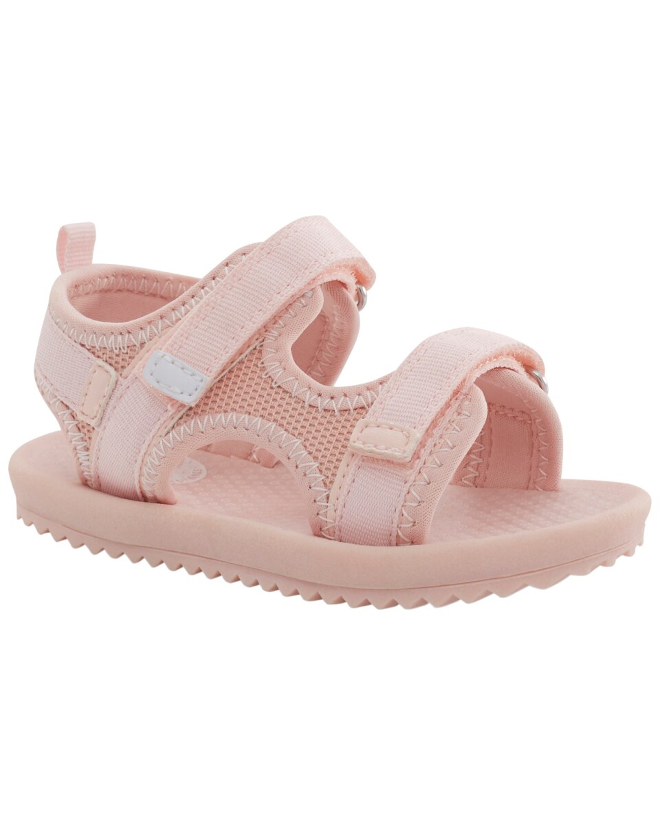 Sandalias con velcro, rosadas 