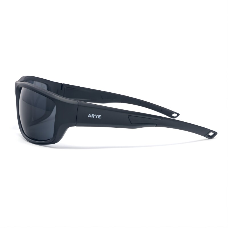 Lentes De Sol Arye Polarizados Con Armazón Brillante Para Protección Visual UV Negro Brillante