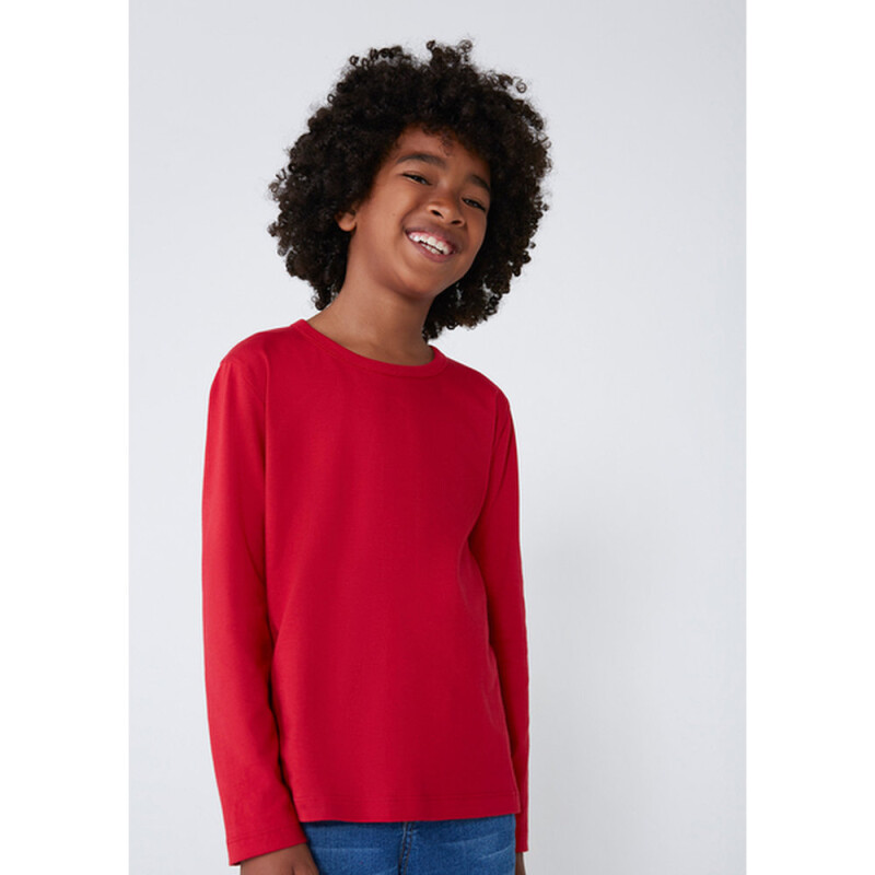CAMISETA ML MASC ROJO OSCURO