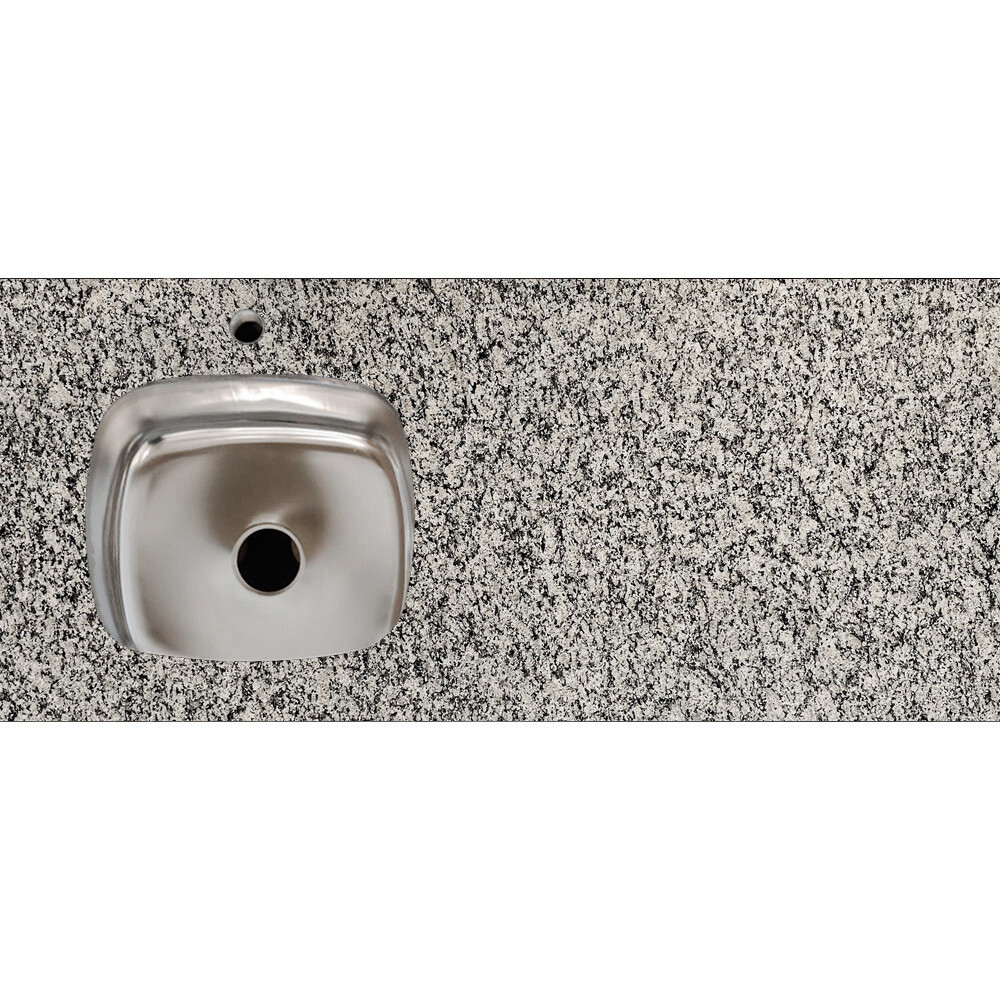 MESADA DE GRANITO GRIS PERLA CON PILETA IZQUIERDA CON HUECO PARA GRIFERÍA / 122X52 CM Mesada De Granito Gris Perla Con Pileta Izquierda Con Hueco Para Grifería / 122x52 Cm