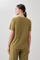 Remera manga corta verde oliva