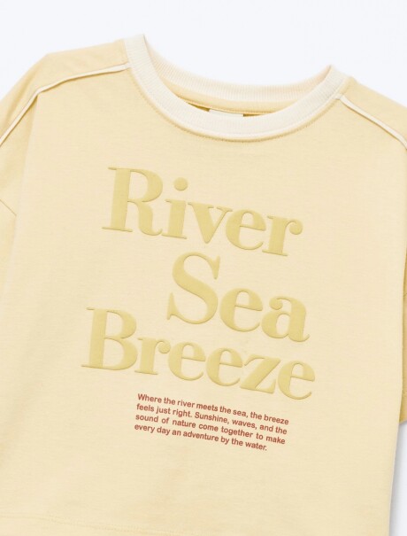 BLUSA MANGA CORTA INFANTIL CON ESTAMPA AMARILLO