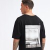Remera Hombre M/C Alg.C/Estam.E/Espal.OversizeN+ Negro