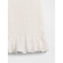 V-SMOCKED WOVEN TOP EYELET WHITE