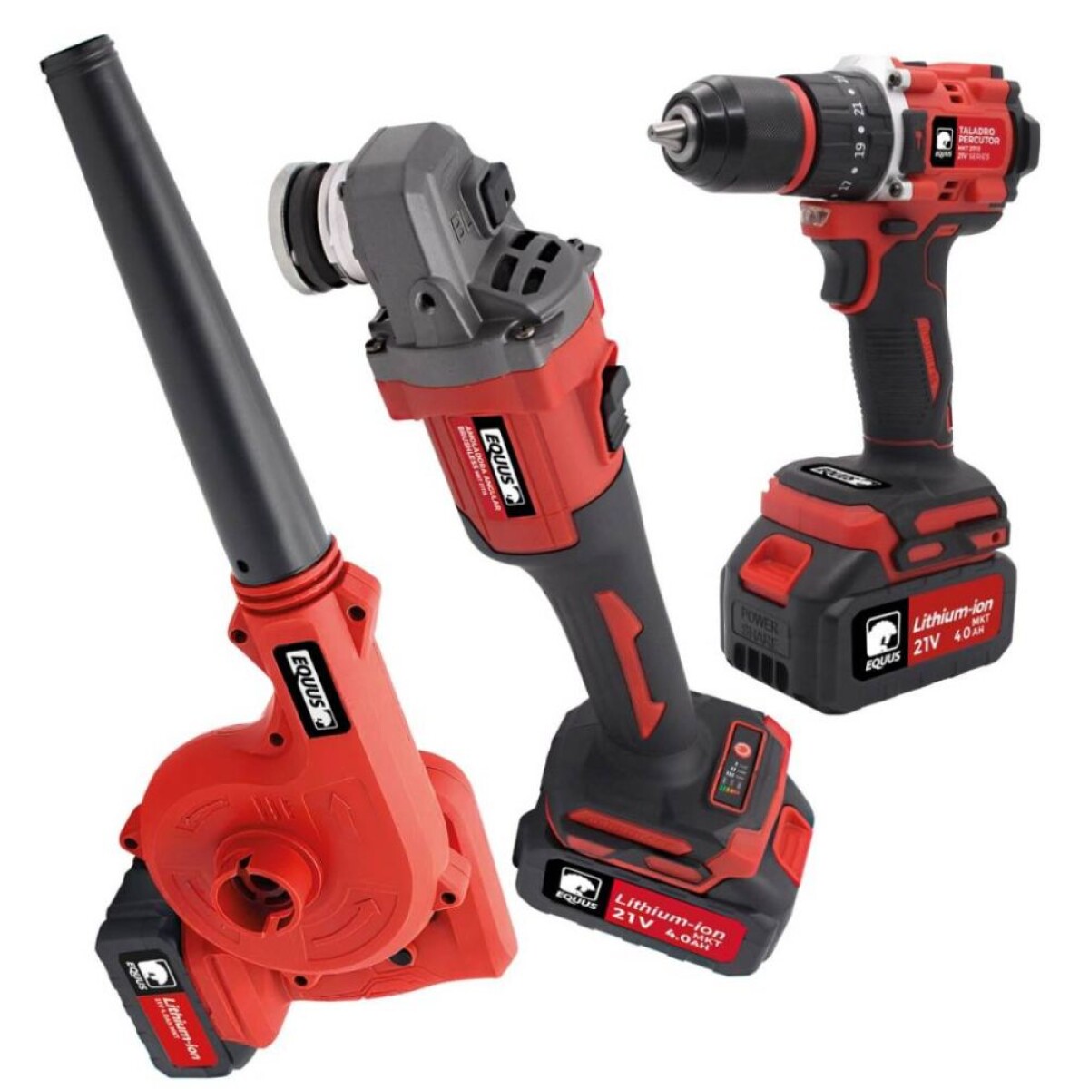 Kit Combo EQUUS 21v Amoladora Inalambrica + Sopla 