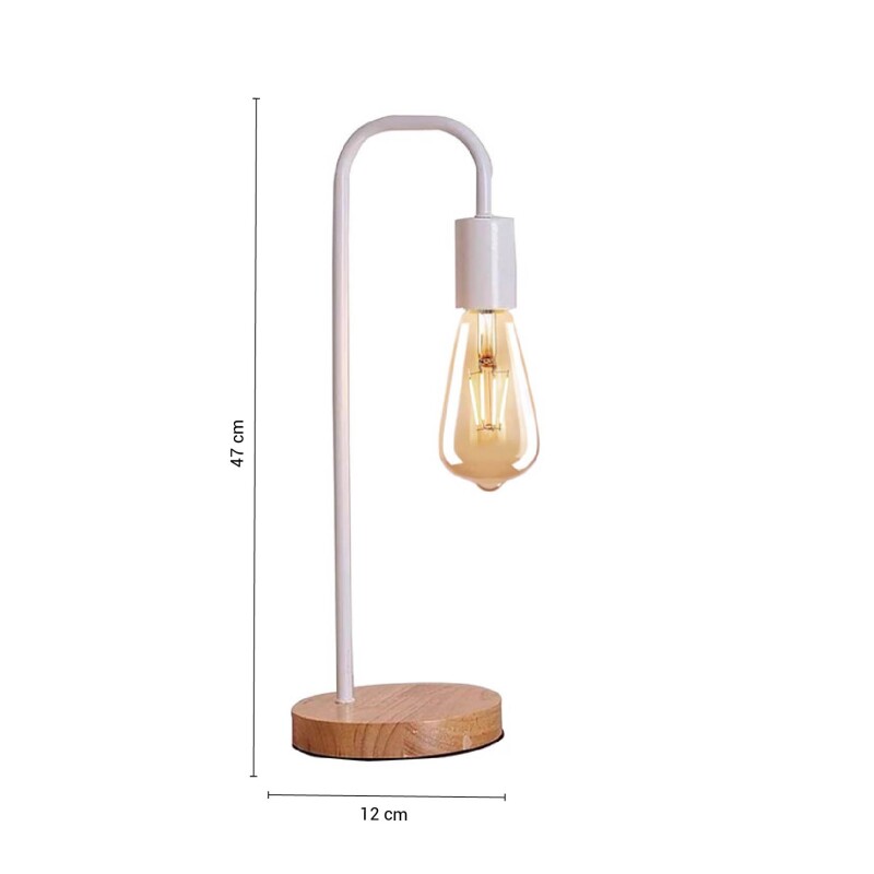 DECO100 Lámpara de Mesa Miranda Blanca