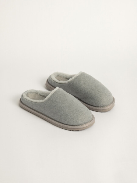 Zueco fieltro Gris