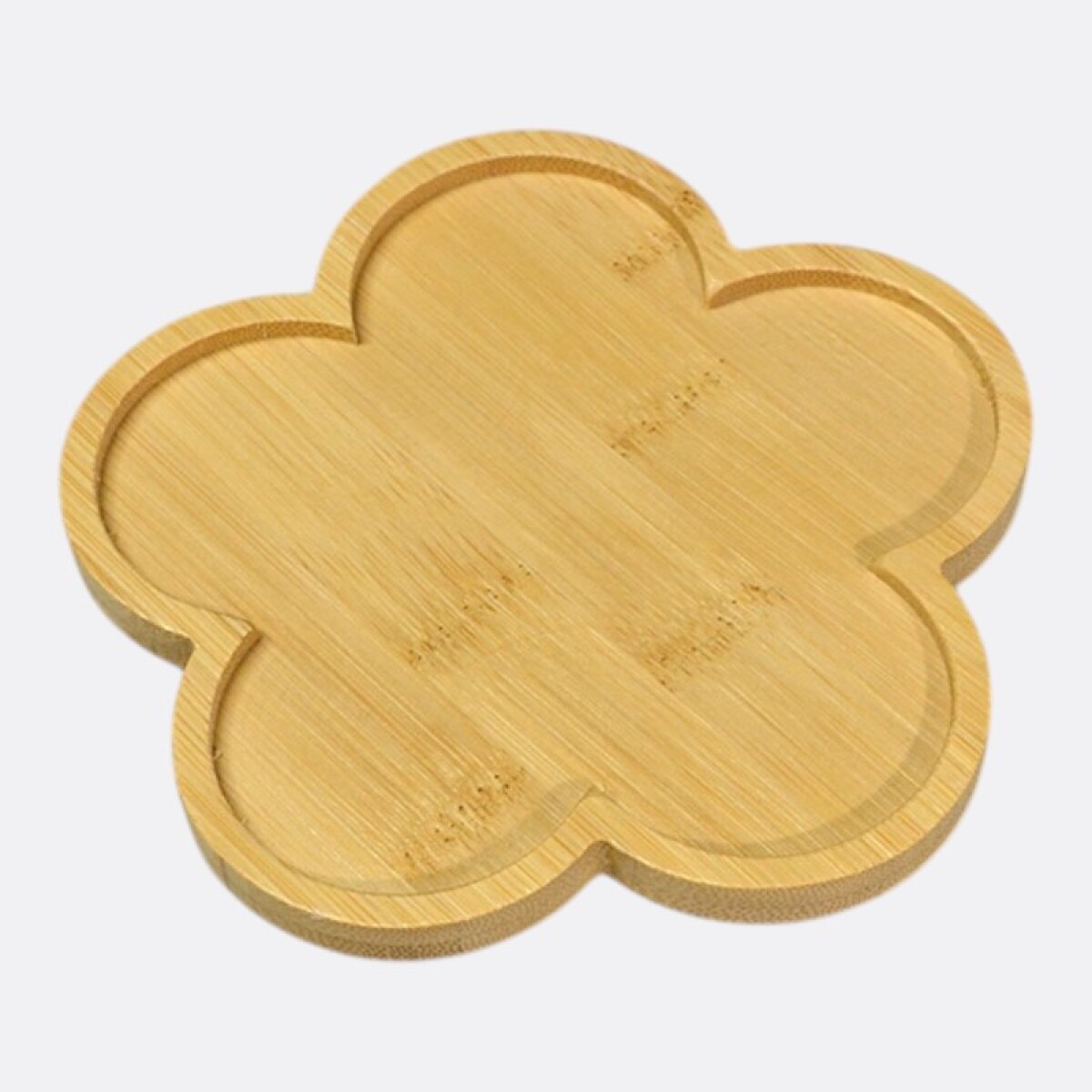 Bandeja Bambú Forma De Flor 