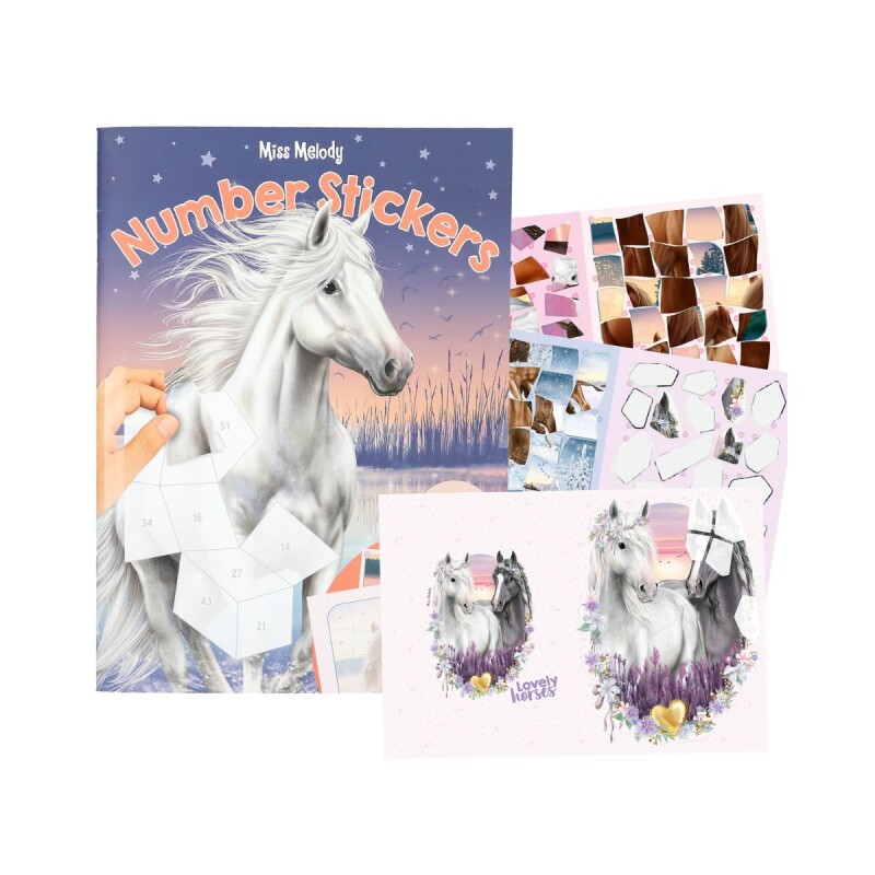 Libro de Stickers por números Top model Miss Melody