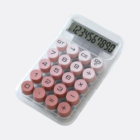 Calculadora Con Botones En Degradé Rosa