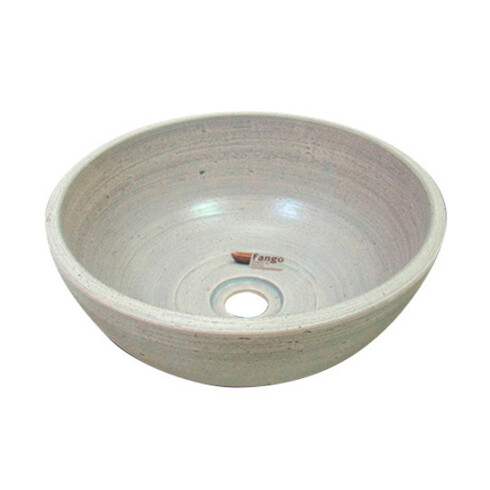 Bacha Lavatorio De Apoyar Fango 35X13 Redonda Gris Cemento 000