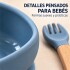Set Alimentación Bebé Platos Silicona Libre Bpa 10 Piezas Color Celeste