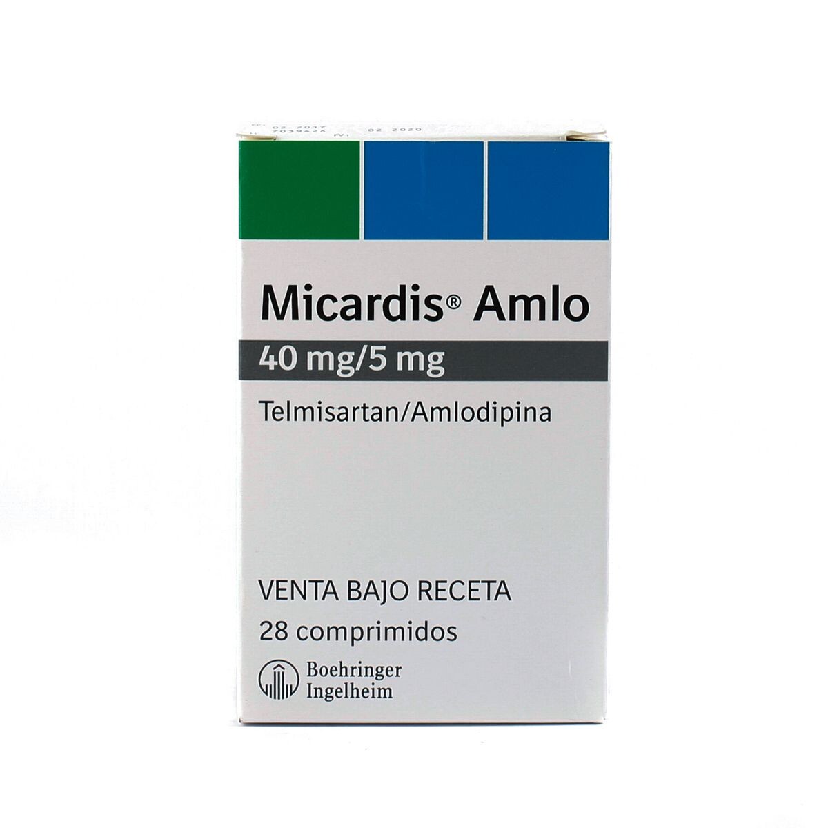 MICARDIS AMLO 40/5 MG. CJ X 28 COMP. REC 