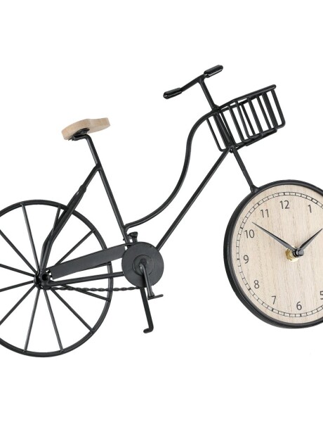 RELOJ DE MESA BICICLETA DE METAL 8x35x22CM NEGRO RELOJ DE MESA BICICLETA DE METAL 8x35x22CM NEGRO