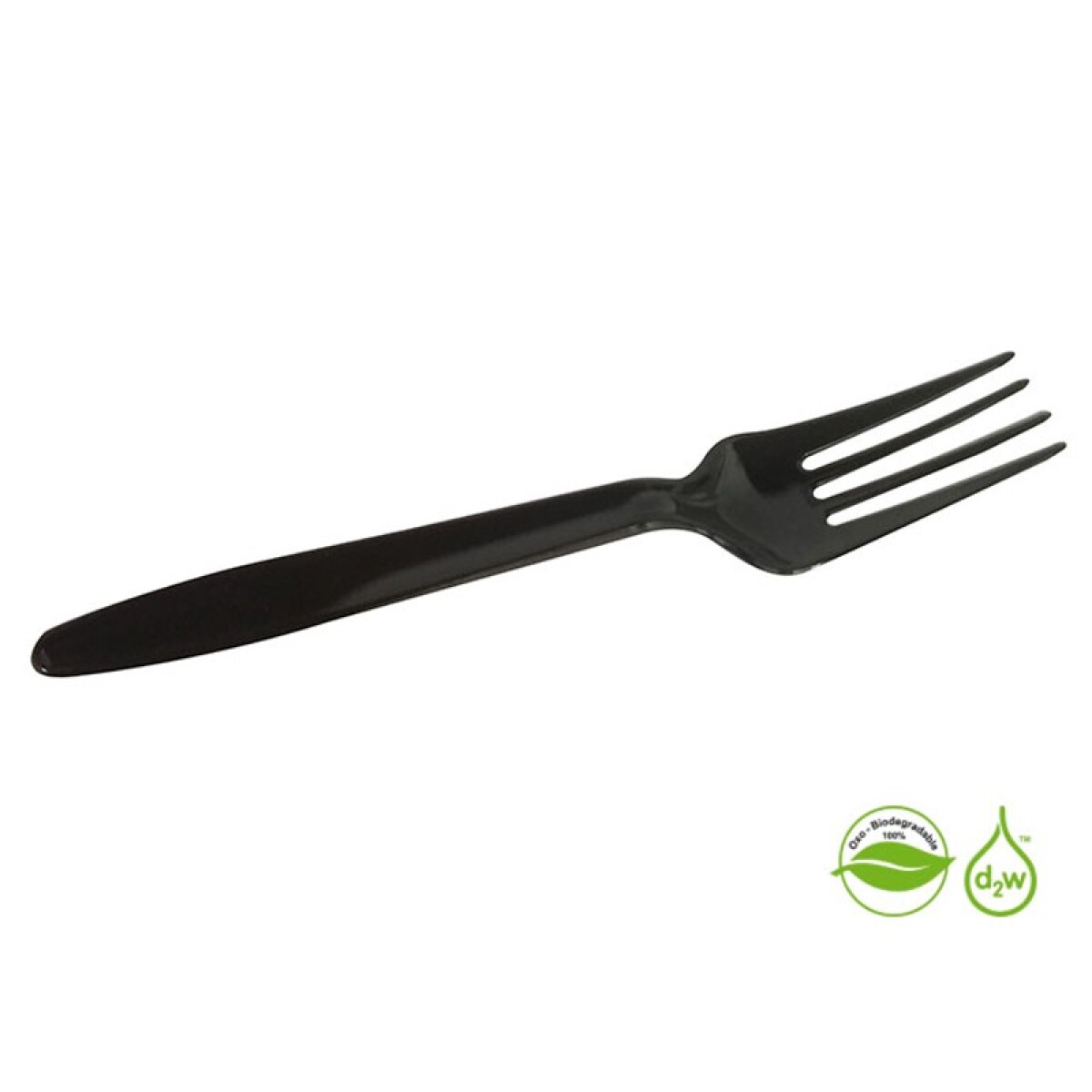 Tenedor Biodegradable x10 Unidades - Negro 