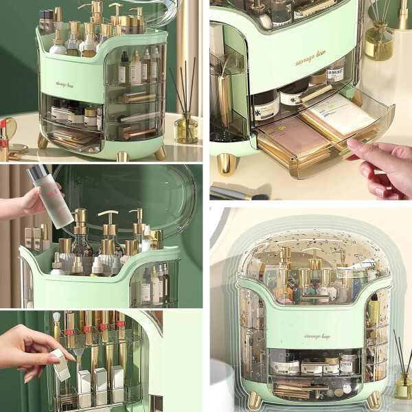 Organizador De Maquillaje Y Cosmeticos Perfumes Acrilico Beauty Imback Color Verde Claro Organizador De Maquillaje Y Cosmeticos Perfumes Acrilico Beauty Imback Color Verde Claro