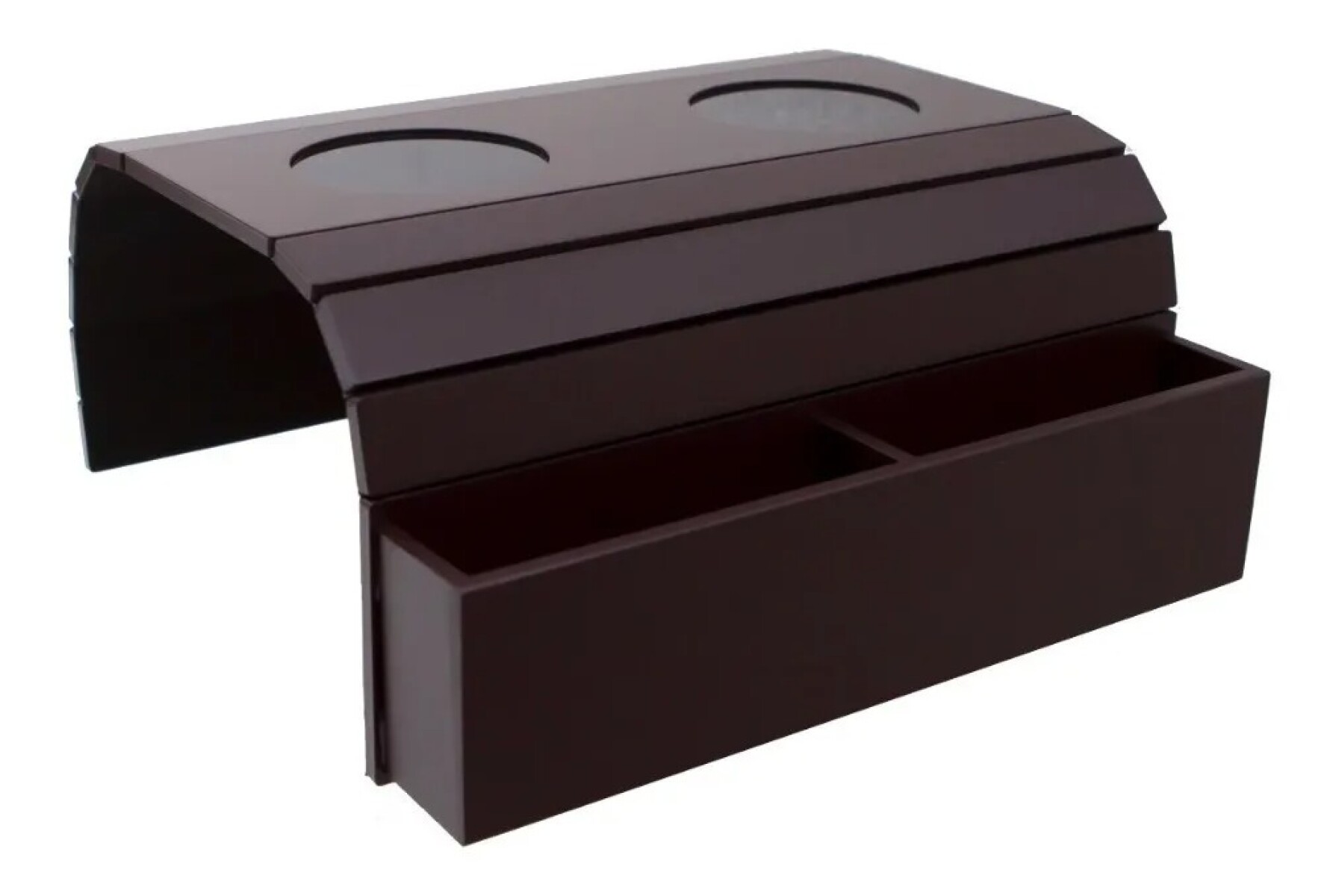 BANDEJA PARA SOFA - CON PORTA CONTROL - TABACO 