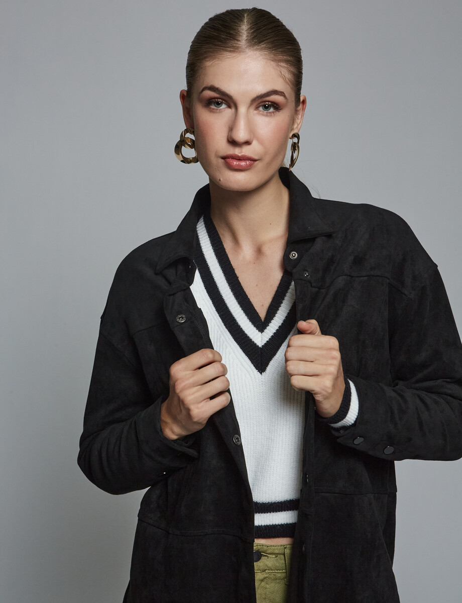 Camisa efecto ante negro