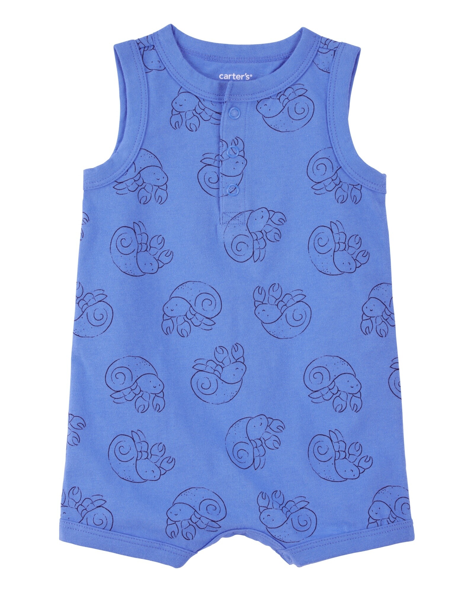 Monito corto de algodón, diseño cangrejos Sin color