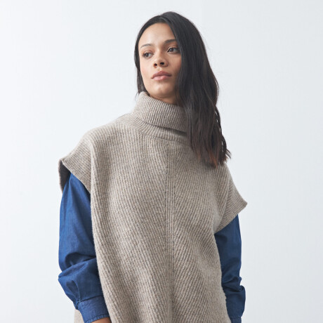 PONCHO GYROS Beige Oscuro