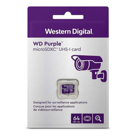 Tarjeta De Memoria Western Digital Wdd064g1p0a Wd Purple 64gb Tarjeta De Memoria Western Digital Wdd064g1p0a Wd Purple 64gb