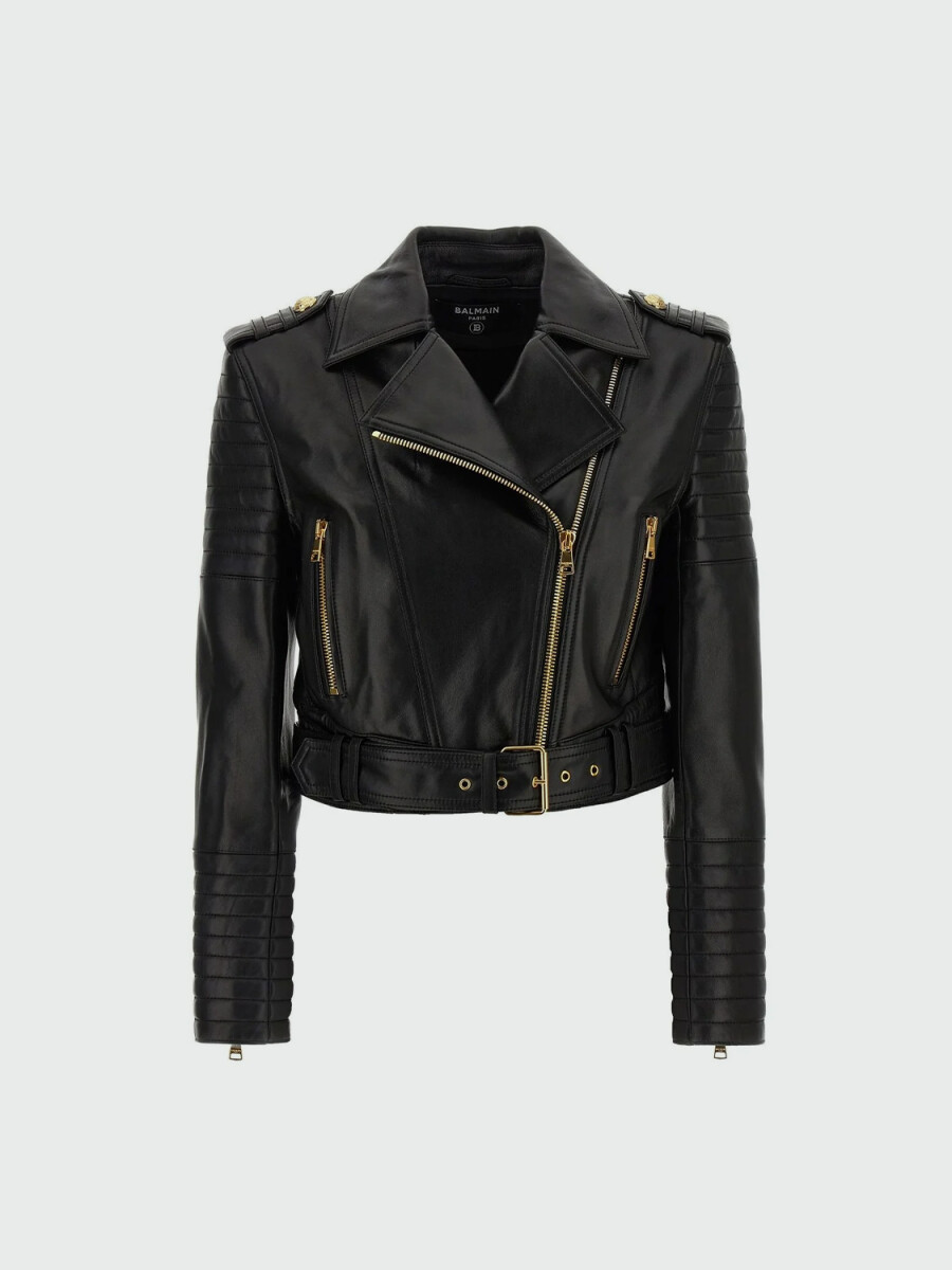 BALMAIN - CHAQUETA DE CUERO 