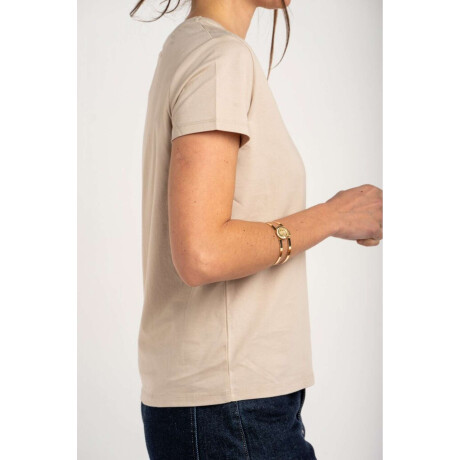 Remera Escote V Algodón Nude