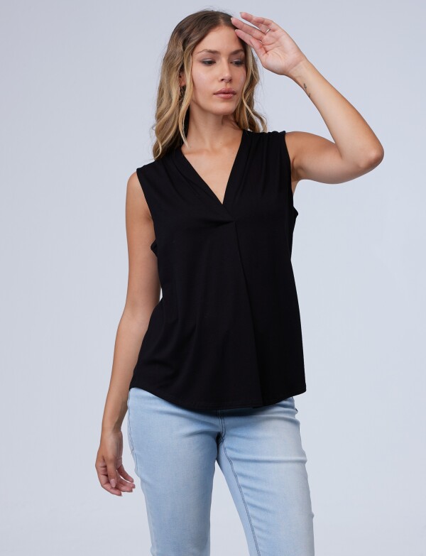Musculosa Escote V NEGRO