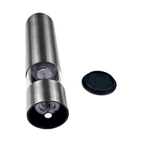 Molinillo de Pimienta y Sal Eléctrico Sal a Batería Inox Plateado