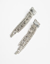 Aros Colgantes Largos Strass Aros Largos Strass - Cristal
