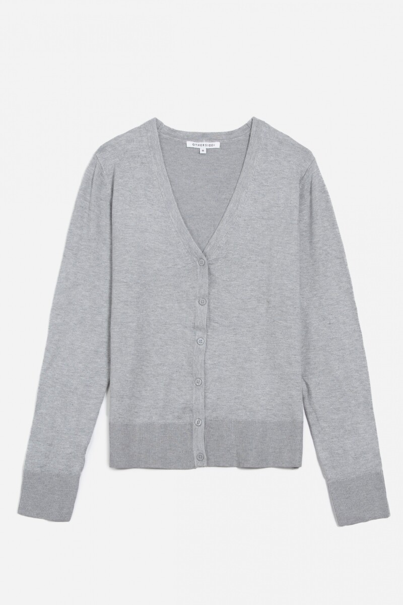 Cardigan escote en V GRIS