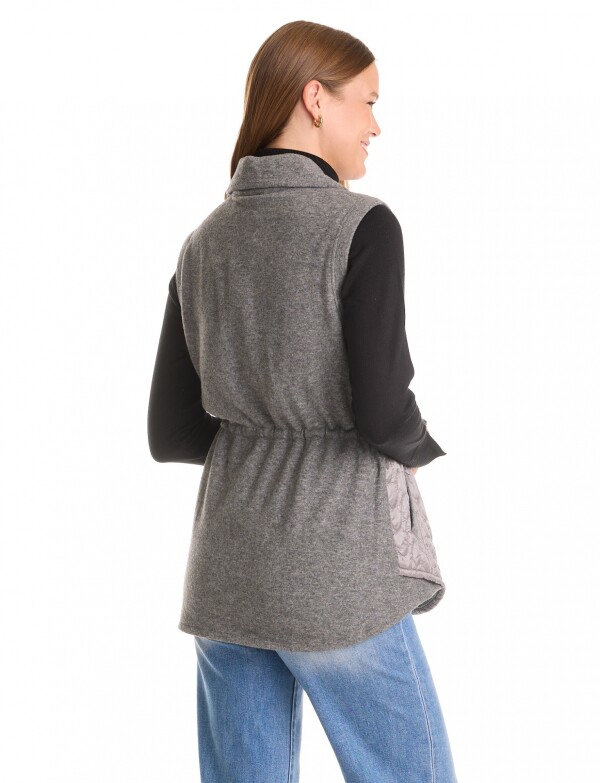 Chaleco Capitoneado Combinado GRIS