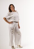 Conjunto de lino con print dorado Conjunto de lino con print dorado