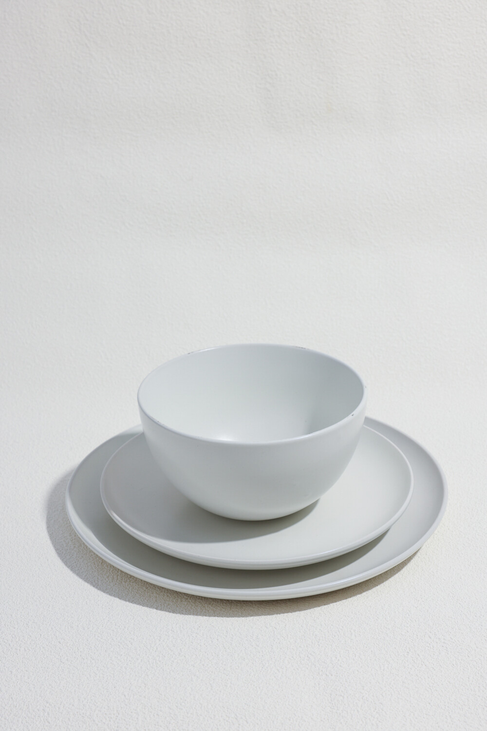 Plato Mesa Brisa, Set X3un. Blanco