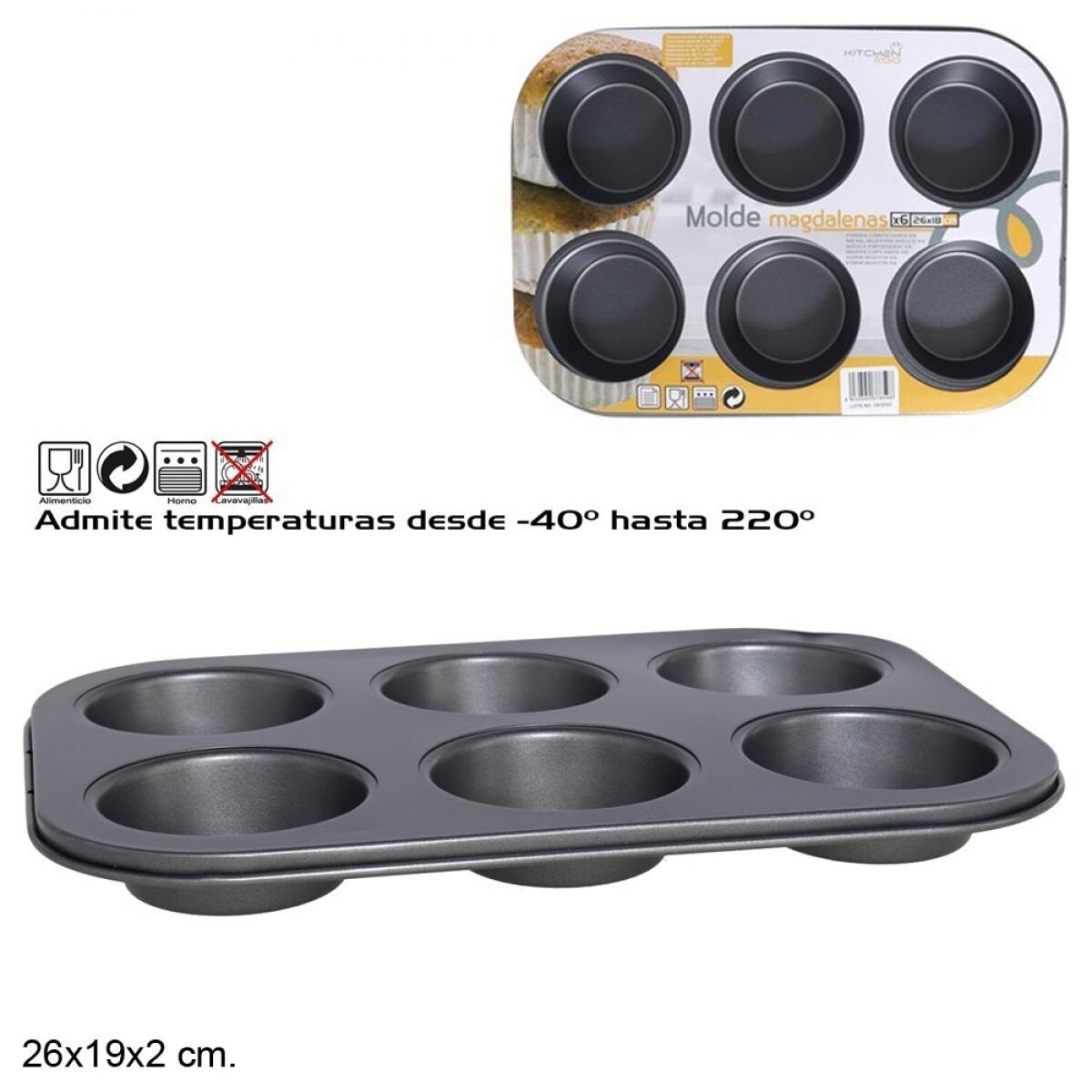 Molde Magdalenas x6 Metal 