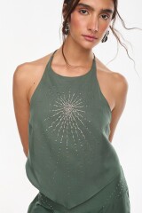 Top Glow Verde Petroleo