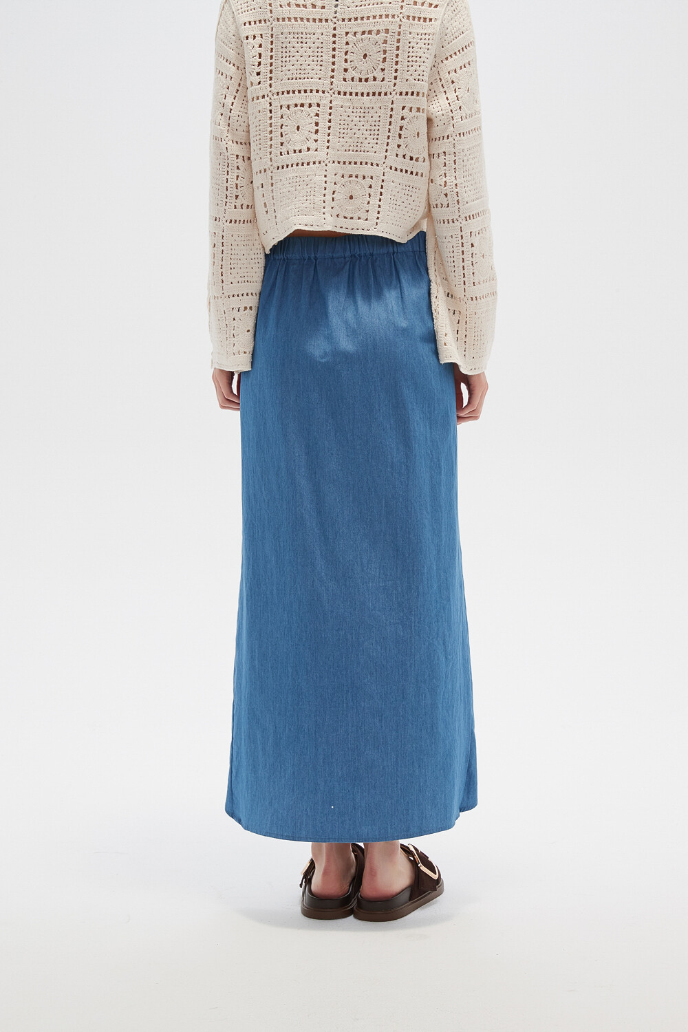 Falda Espir Azul Claro