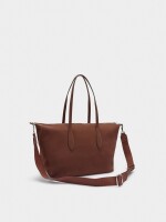 Bolso Shopper Textura Suave Con Colgante teja