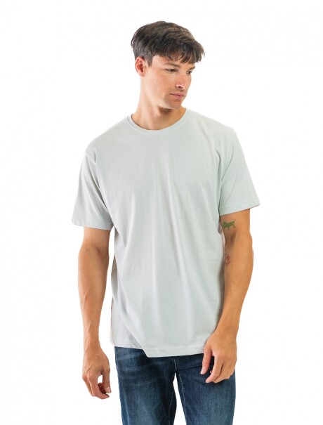 Remera Algodón Cuello Redondo Gris Claro
