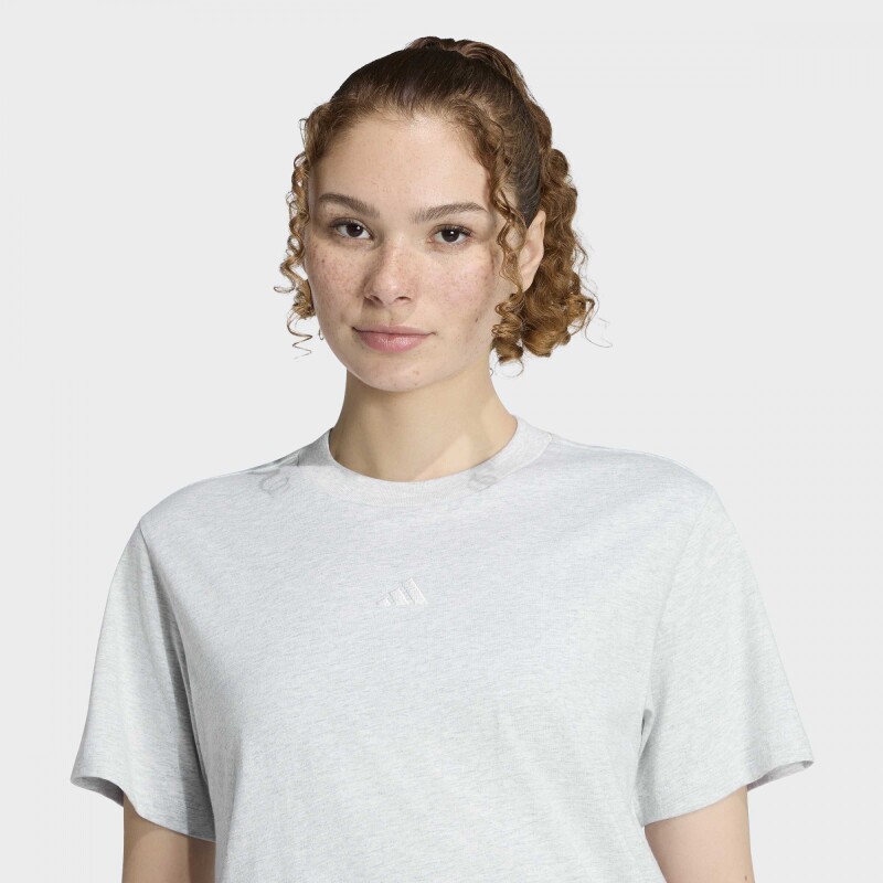 Remera Adidas Essentials Logo Gris