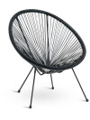 Sillón de exterior UBBERUP negro Sillón de exterior UBBERUP negro