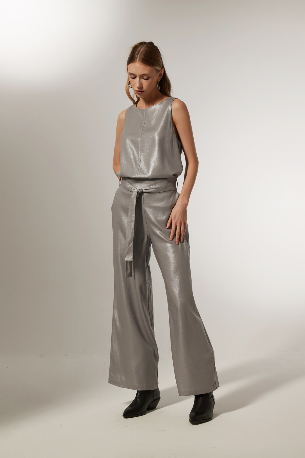 Pantalon Conigli Plateado