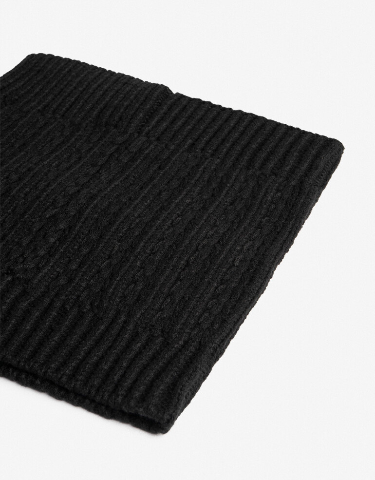 Cuellos Special Price Cuello Tejido Trenzado Negro - Negro
