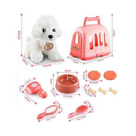 Set Peluquería Mascota Juguete Peluche C/casa + Acc Jug022107