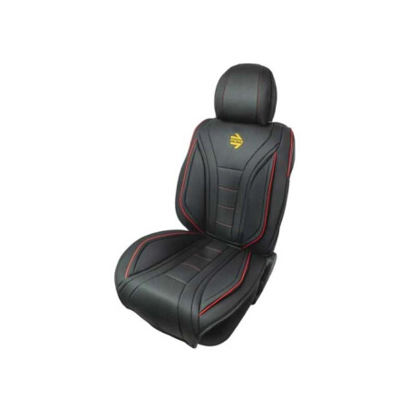 Cubreasiento Individual Momo Auto Ecocuero Negro Y Rojo